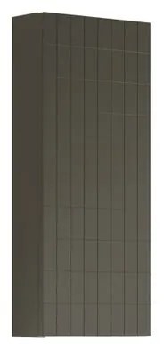 Pensile bagno Pixel laccato opaco grigio carbone, 1 anta apertura da sinistra P 17 x L 30 x H 80 cm