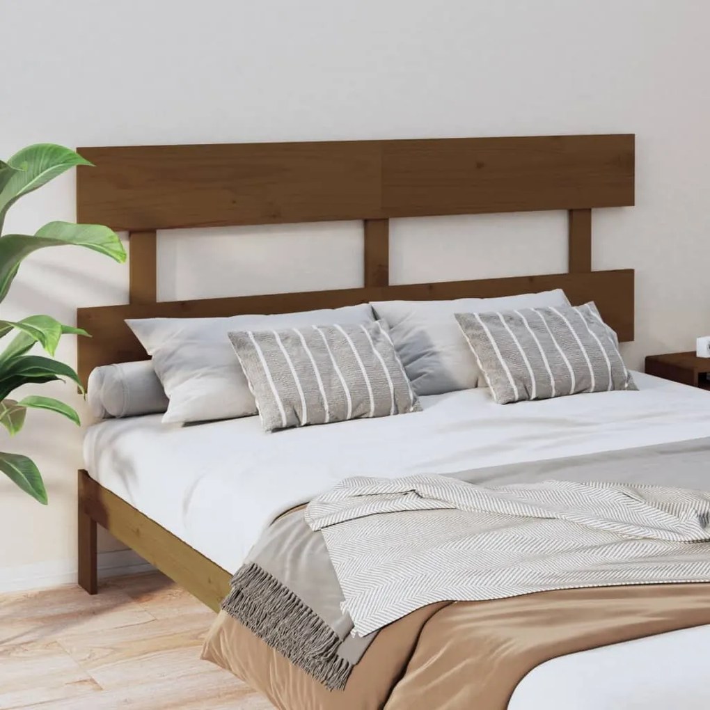 Testiera Per Letto Ambra 164x3x81 Cm İn Legno Massello Di Pino /