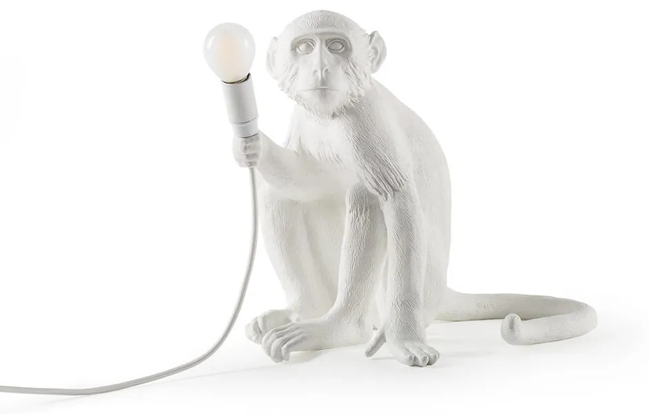 Seletti - Monkey Sitting Lampada da Tavolo Bianco Seletti