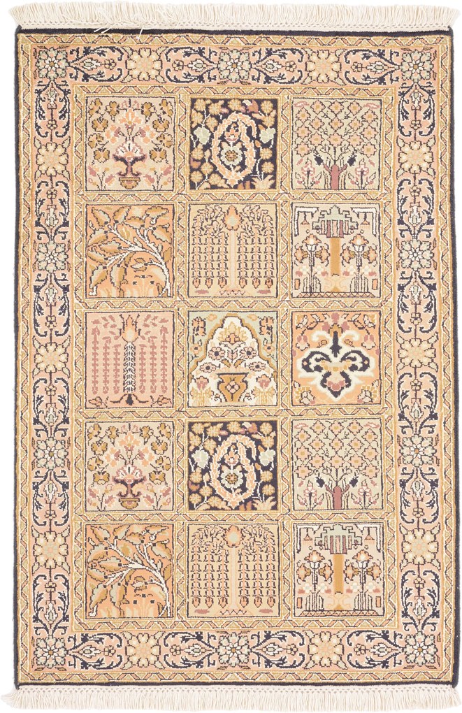 Cashmere Silk Tappeto orientale 90 x 60 (Indian) Annodato A Mano