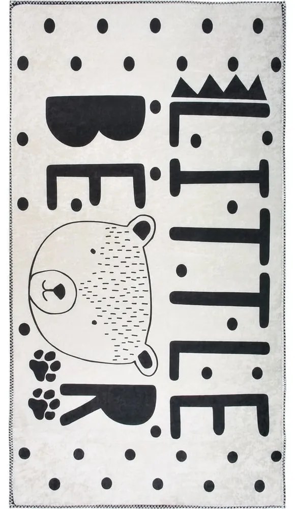 Tappeto per bambini bianco e nero lavabile 80x120 cm Little Bear – Vitaus