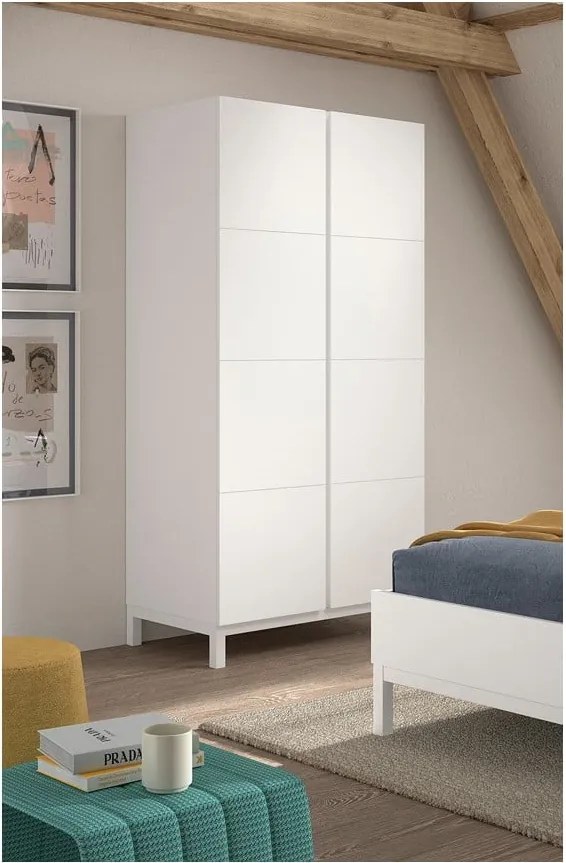 Armadio per bambini bianco 99x196x58 cm Eva – Vipack