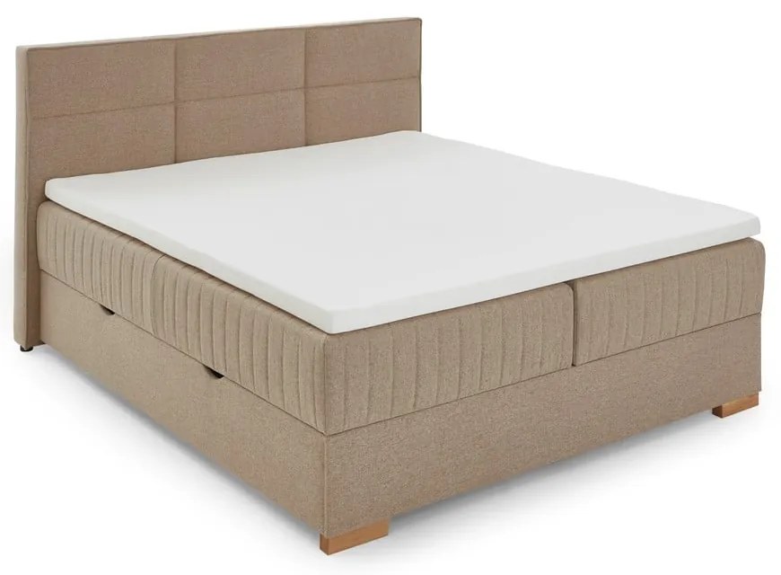 Letto boxspring beige con contenitore 180x200 cm Tambo - Meise Möbel