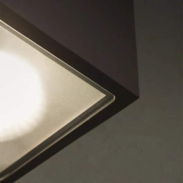 Ideal Lux - Faretto da esterno TECHO 1xGU10/20W/230V 9x9 cm IP54 nero