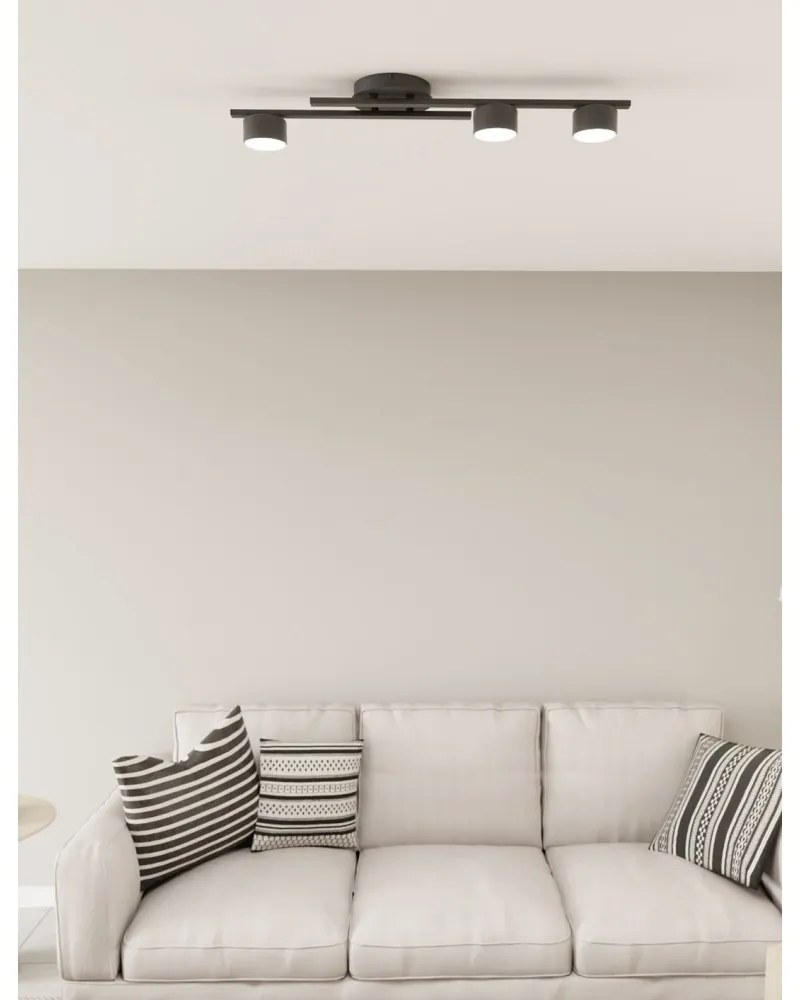 Lampada da soffitto in acciaio FRAGMENT 3 da interno 3xGX53 Colore del corpo Nero
