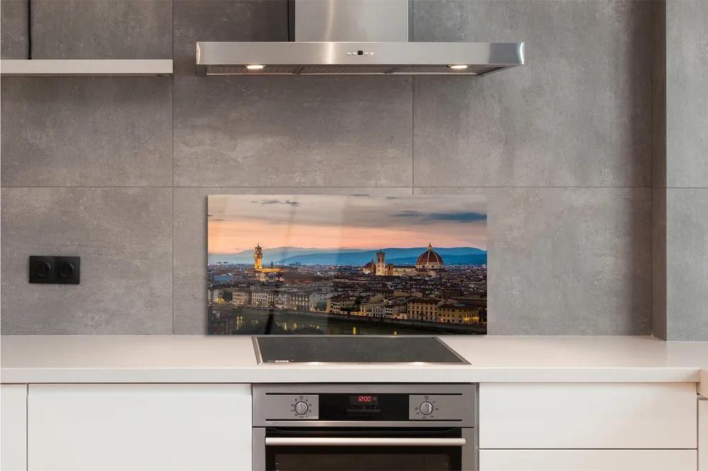 Pannello paraschizzi cucina Italia Panorama della cima della cattedrale 100x50 cm