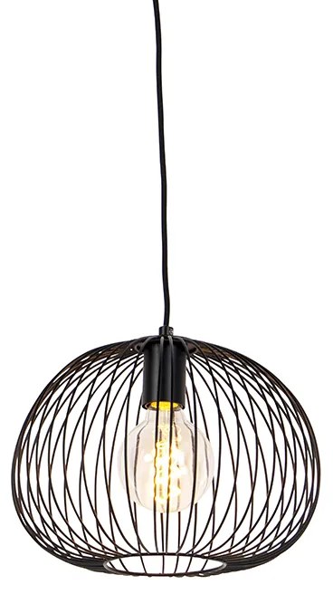 Lampada a sospensione di design nera - Wire Dough