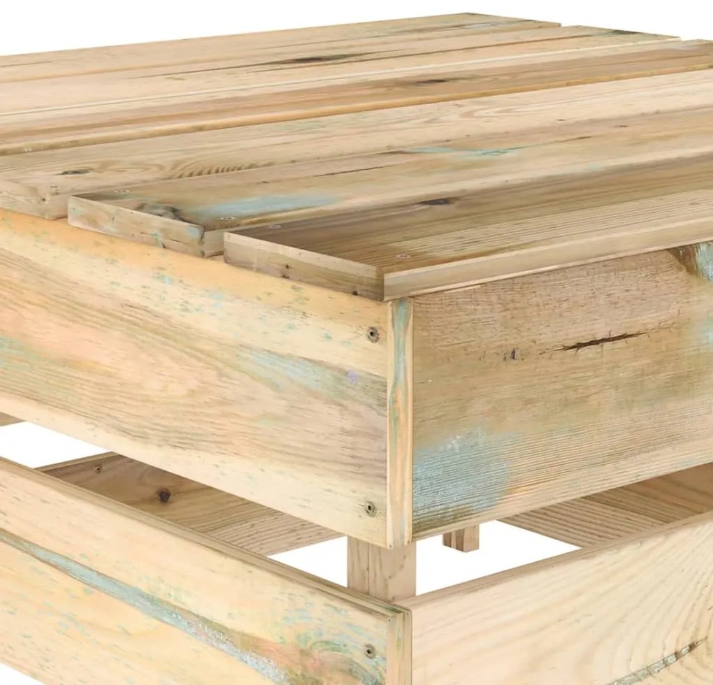 Tavoli da giardino su pallet 2 pz in pino impregnato