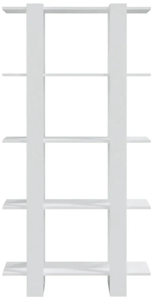 Libreria/divisorio bianco 80x30x160 cm in legno multistrato