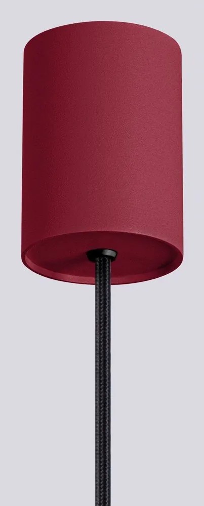 Lampadario burgundy con paralume in vetro ø 12 cm Orbital – Sollux