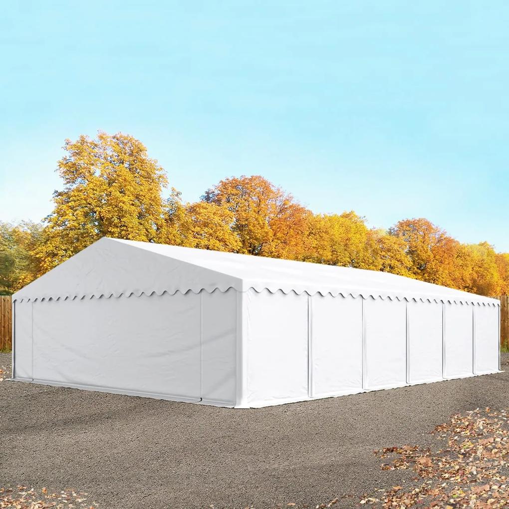 TOOLPORT 8x12 m tenda capannone, PVC 750, telaio perimetrale, bianco - (7255)