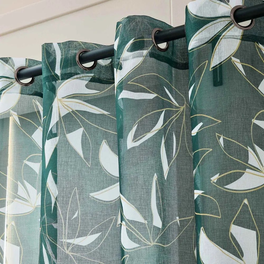 Tenda sottile verde in voile 140x240 cm Elsa – douceur d'intérieur