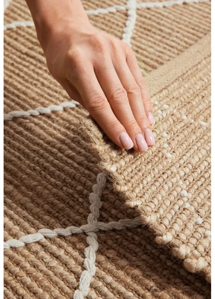 Passatoia di colore naturale in iuta tessuta a mano 80x200 cm Kunu – Hanse Home