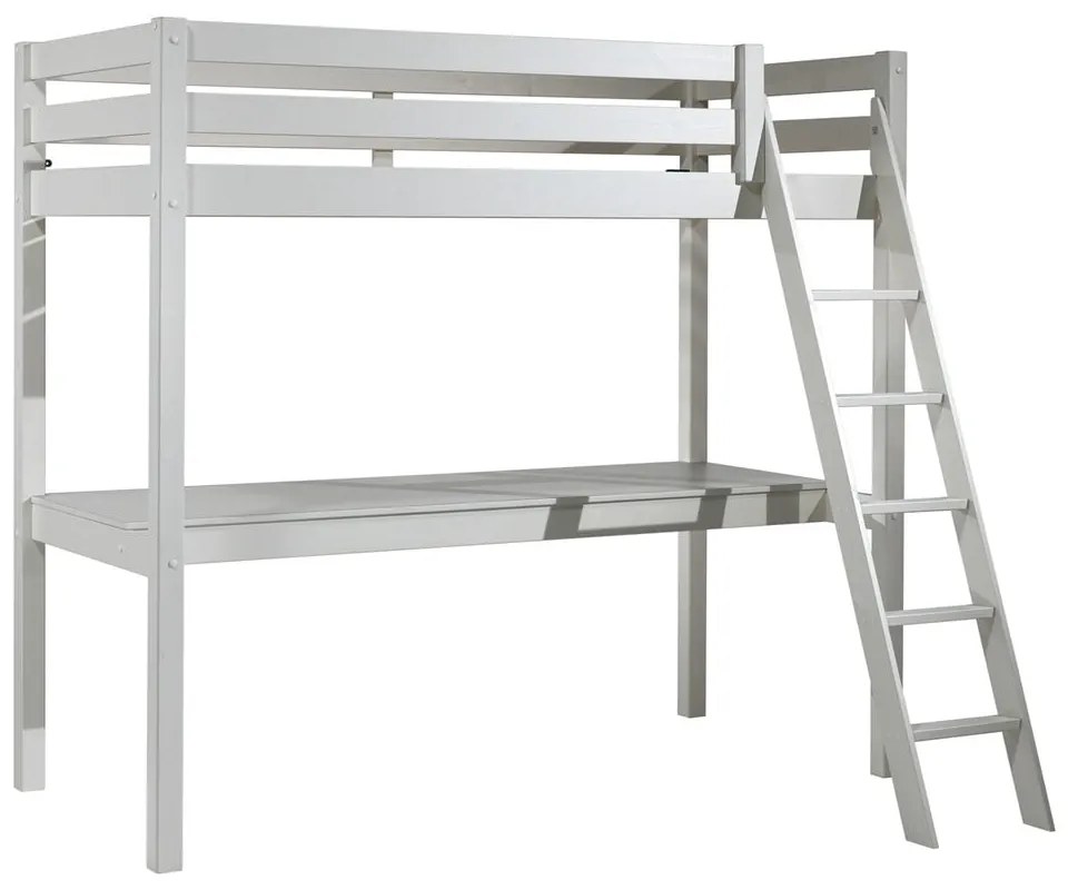 Letto rialzato in pino bianco 90x200 cm PINO - Vipack