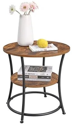 Tavolino laterale ELDUR marrone/nero