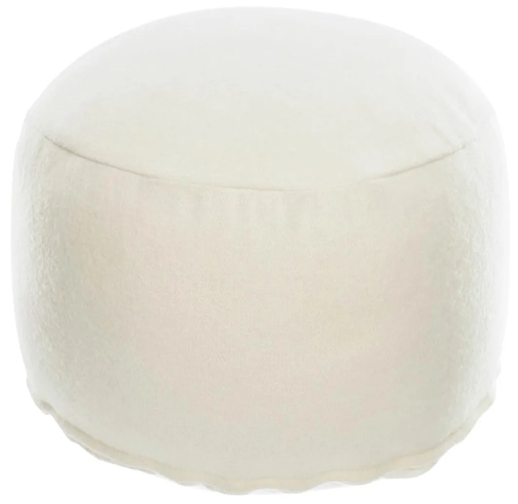 Kave Home - Pouf rotondo Flaminia bianco Ø 45 cm