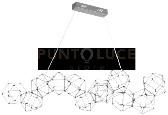 Lampada a sospensione lineare lucciola 12 acciaio inossidabile led ...