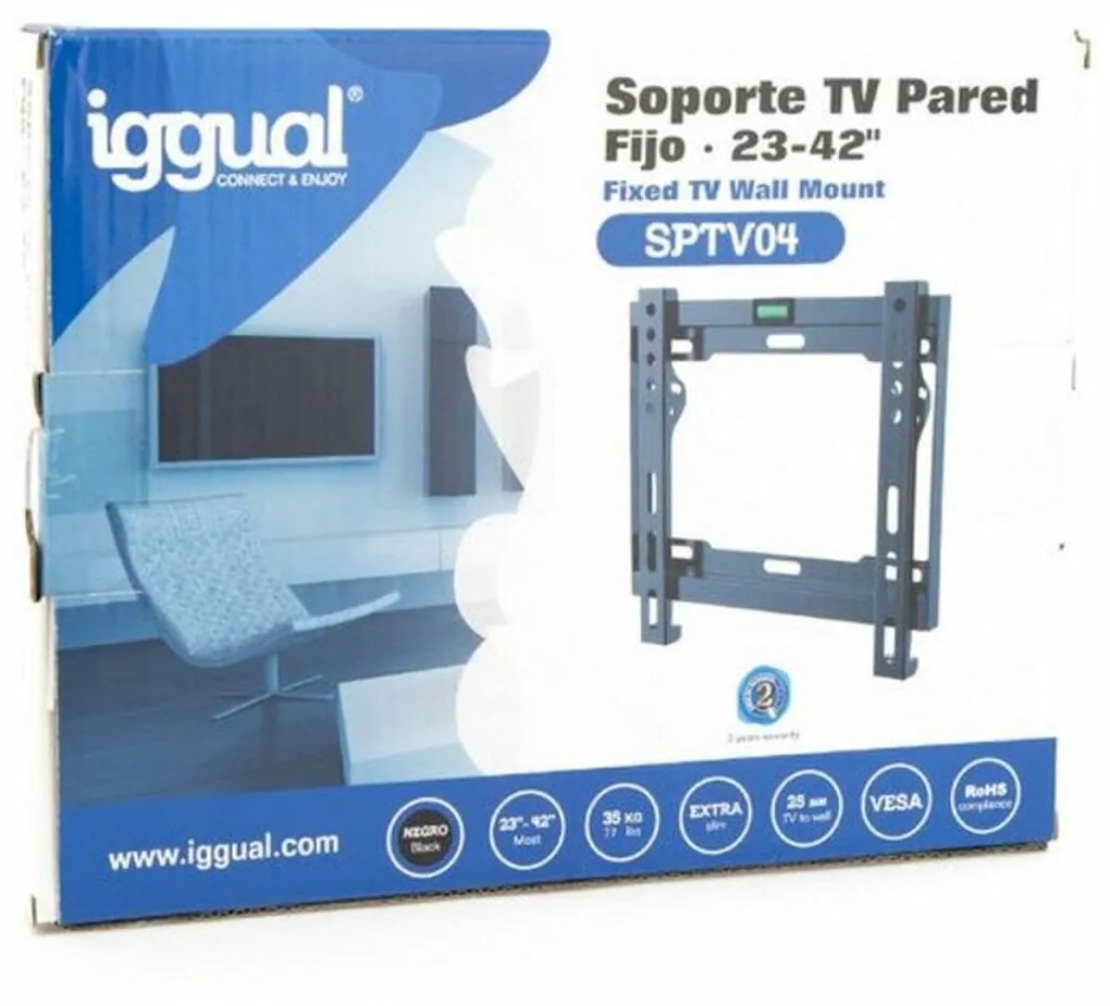 Supporto TV Fisso iggual SPTV04 IGG314647 23"-42" Nero