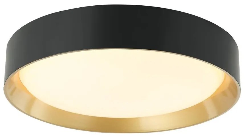 Lindby - Kambia LED Plafoniera Ø55 Nero/Oro Lindby