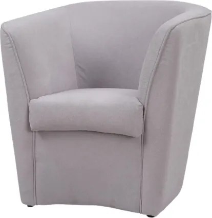 Poltrona moderna in tessuto antimacchia Grigio chiaro imbottita