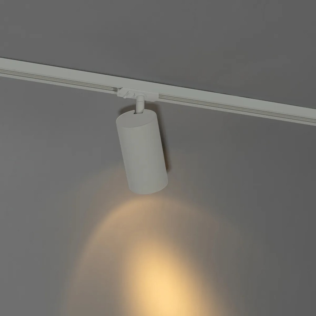 Faretto moderno bianco per sistema a binario monofase 70 mm - Iconic Jeana Luxe