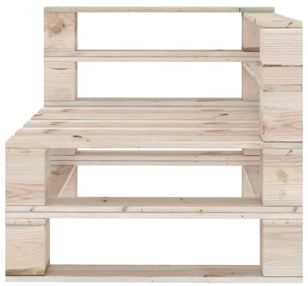 Divano da giardino su pallet a 4 posti in legno di pino