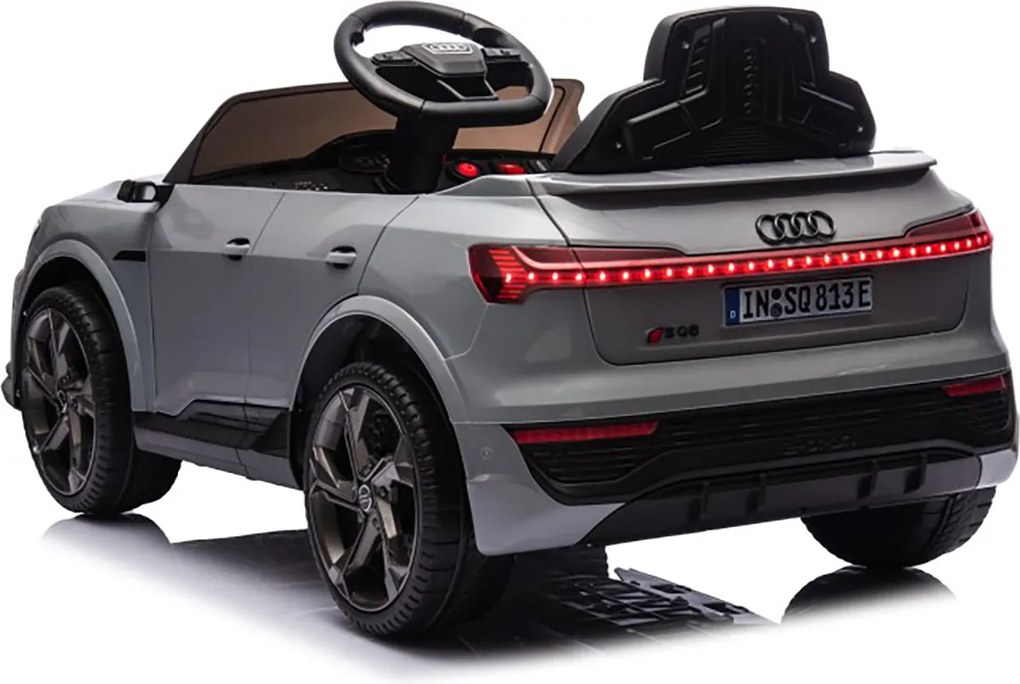 Macchina Elettrica per Bambini 12V Licenza Ufficiale Audi SQ8 E-Tron con Telecomando e Sedile Pelle Grigio...