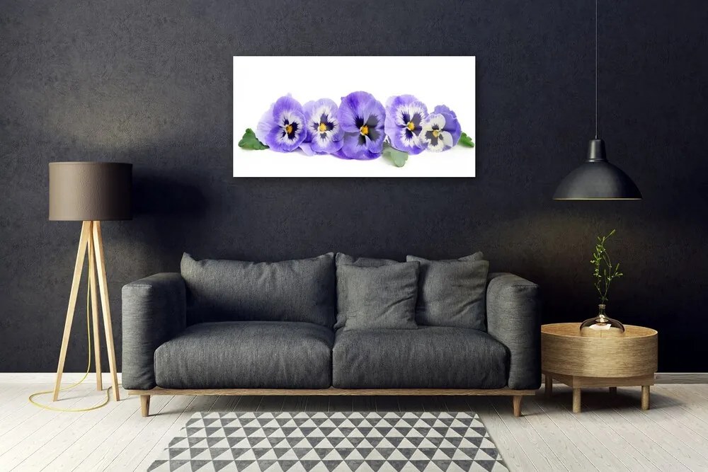 Quadro in vetro Petali di fiori marmocchi 100x50 cm 2 appendini