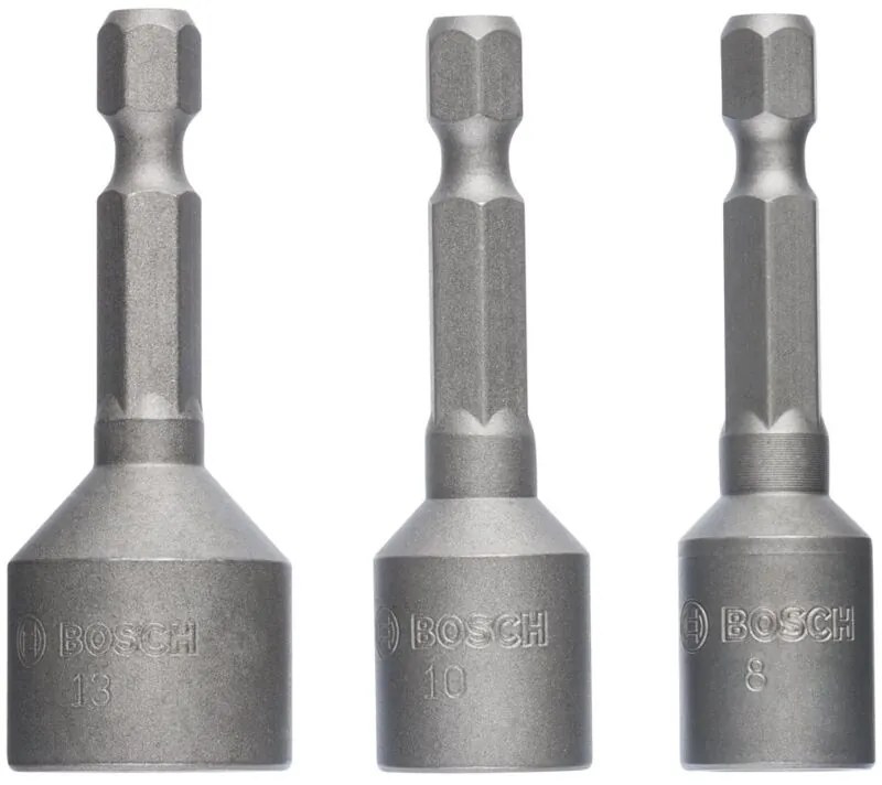 Accessories Llaves vaso 8,10,13mm: 50 mm:set 3uds - Bosch