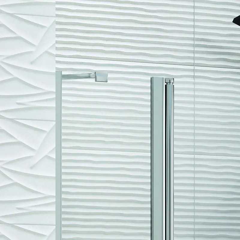 Porta doccia 150cm battente con 2 fissi laterali KPX6000 - KAMALU