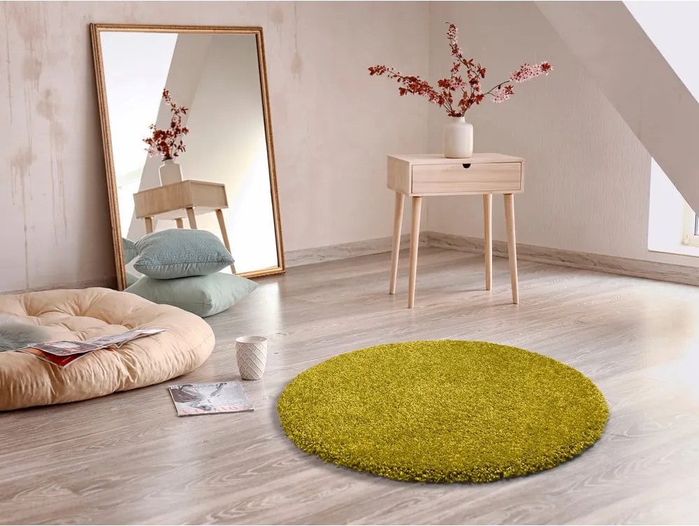 Tappeto verde , ø 80 cm Aqua Liso - Universal