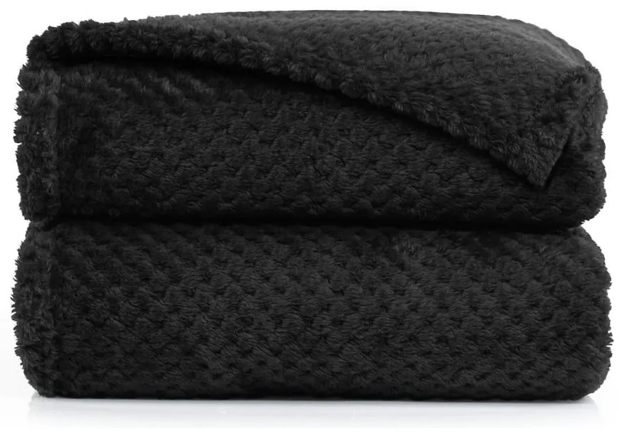 Coperta in microfibra nera, 150 x 200 cm Henry - DecoKing