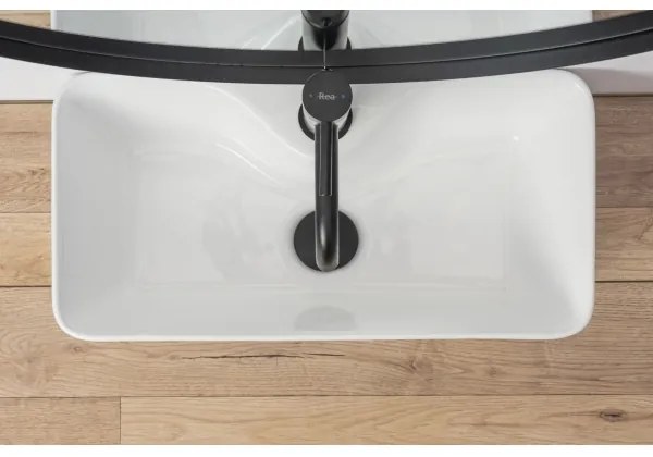 REA-U0699 - Lavabo da appoggio MERY 25x50,5 cm ceramica/bianco lucido