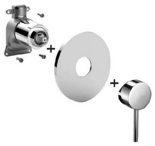 Paffoni - Miscelatore per installazione ad incasso LIGHT, cromo opaco