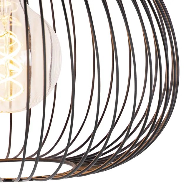 Lampada a sospensione di design nera - Wire Dough