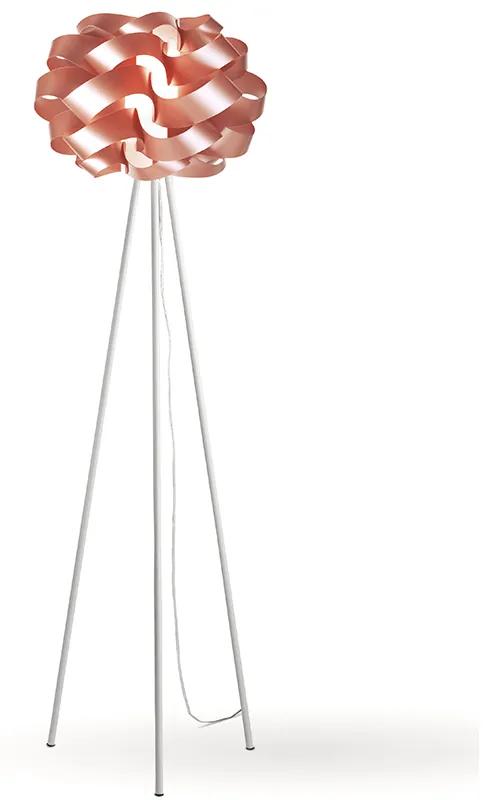 Lampada Da Terra Con Treppiede 1 Luce Cloud In Polilux Rame Made In Italy