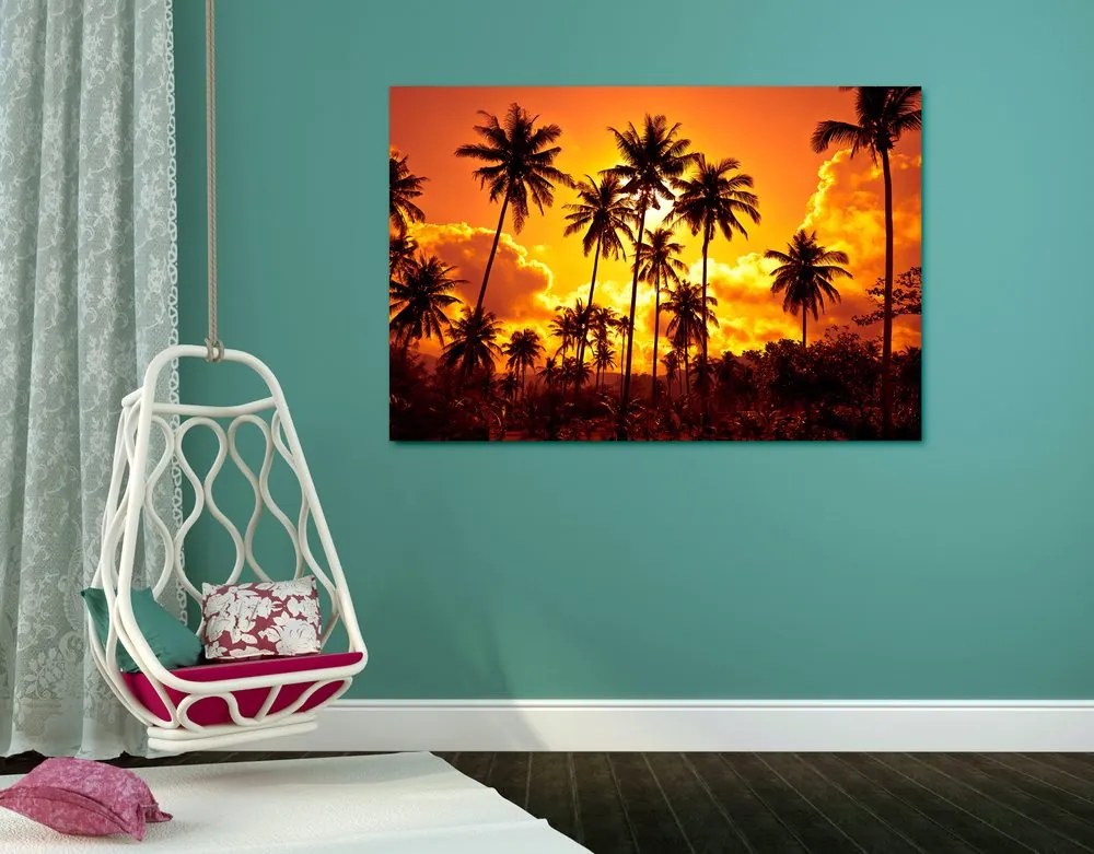 Quadro su tela – Palme di cocco sulla spiaggia