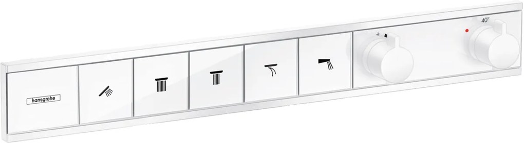 Miscelatore Termostatico doccia a muro 5 Utenze Senza Corpo Incasso Bianco Opaco Hansgrohe Rainselect 15384700