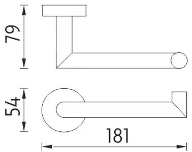 NIMCO UN 13055M-26 - Porta carta igienica UNIX cromo lucido