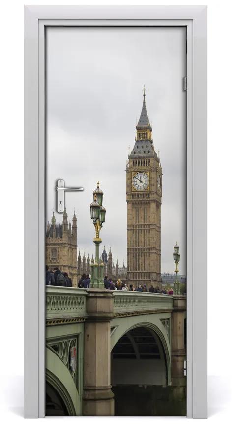 Adesivo per porta Big Ben London 75x205 cm