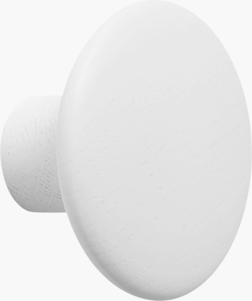 Gancio da parete in legno di quercia Dots, Ø 9 cm