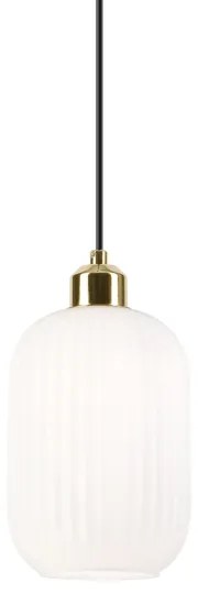 Lampadario a sospensione con filo HARMA 1xE27/15W/230V diametro 14 cm bianco/oro