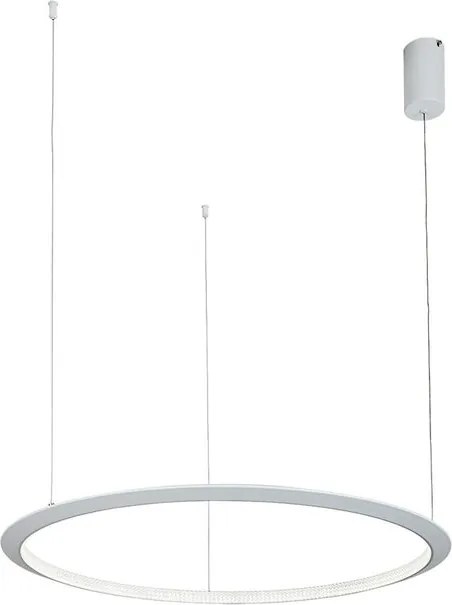 Lampadario LED moderno Delta bianco Ø80cm, luce naturale 4500 lumen, NOVECENTO
