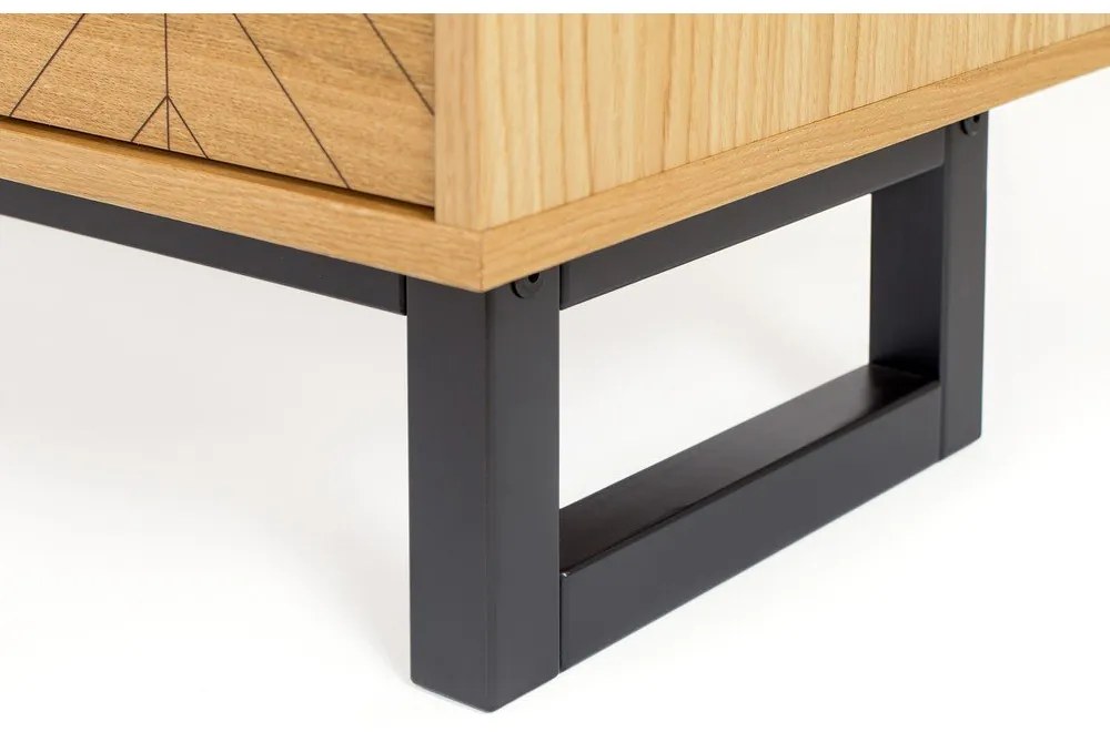 Tavolo TV in rovere Camden Herringbone - Woodman