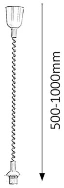 Rabalux 9921 - Lampada a sospensione ROLLY 1xE27/60W/230V