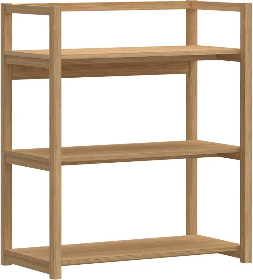 Libreria in colore naturale con effetto rovere 80x93x40 cm Ludza - Actona