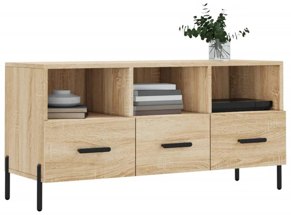 Mobile porta tv rovere sonoma 102x36x50 cm in legno multistrato