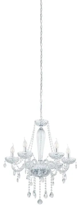 Lampadario Neoclassico Basilano 1 cromo  6x E14 Ø72cm EGLO