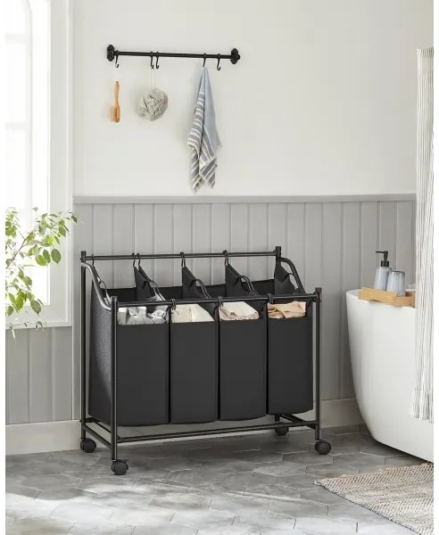 Cesto porta biancheria LINA nero