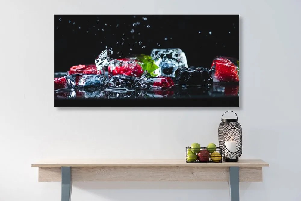 Quadro su tela – Cubetti di ghiaccio alla frutta